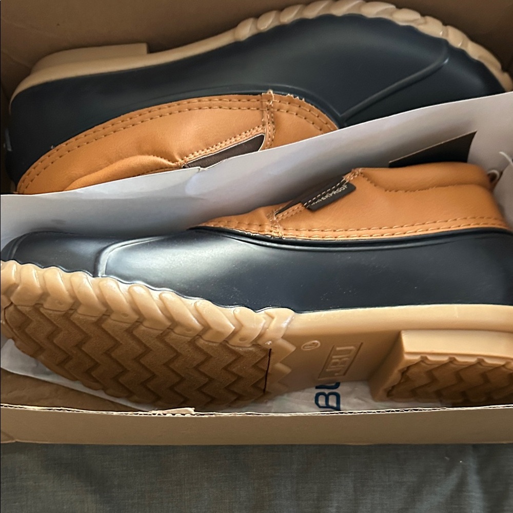 JBU Men's Blue and Tan Waterproof Boots